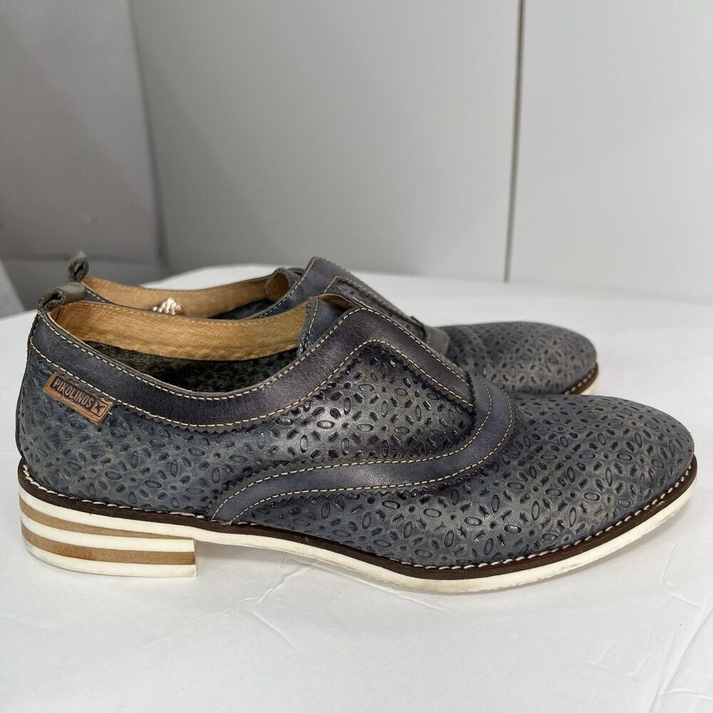 Pikolinos Womens loafer shoe Royal W3S-5761 Oxford lasercut Stone 37 /US 6